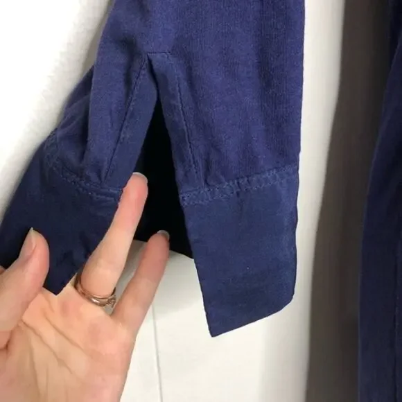 THEORY Navy Blue Top Womens Small Basics Timeless Normcore Corpcore Capsule Chic - Picture 4 of 7